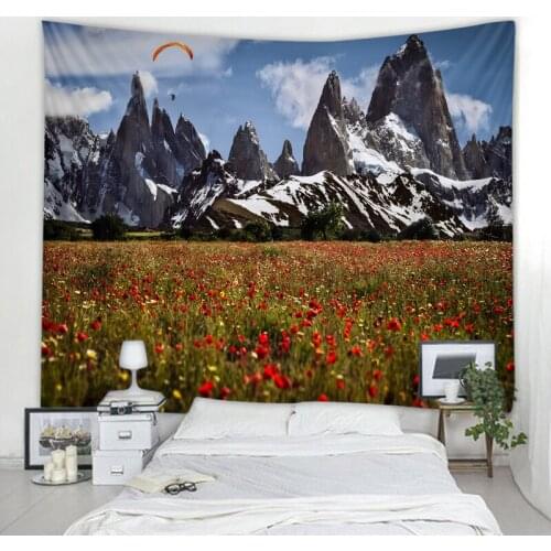 Beautiful SeaFlowers Tapestry Bohemian Wall Hanging Dream Hanging Cloth Mandala Printed Tapestry Living Room Bedroom Home Decor