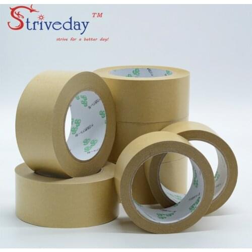 5pcs 45mm wide 25 meters long Waterproof free kraft paper tape photo frame tapes sealing tape leather belt high viscosity DIY