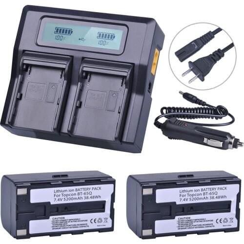 7.4V 5200mAh BT 65Q BT65Q Li-Ion Battery for Topcon GTS 900 and GPT 9000 Total Station