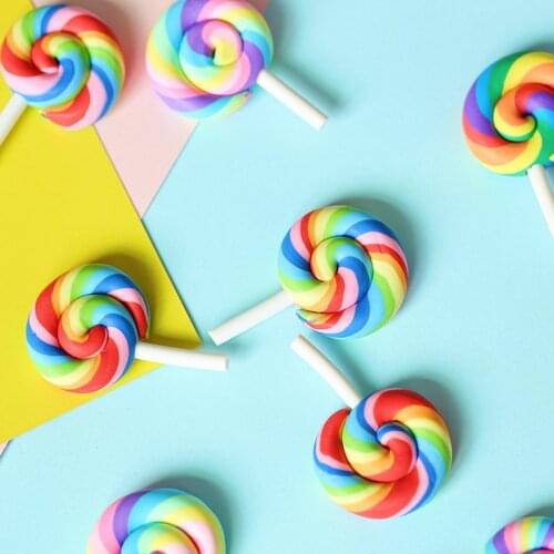 Mini Rainbow Lollipop Colorful Cream Sugar INS Photography Props Photo Studio Accessories DIY Decorations estudio fotografico