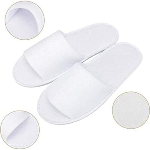 Disposable Slippers,10pairs Closed Toe Disposable Slippers Fit Size For Men And Women For Hotel, Spa Guest Used, (white) #G2