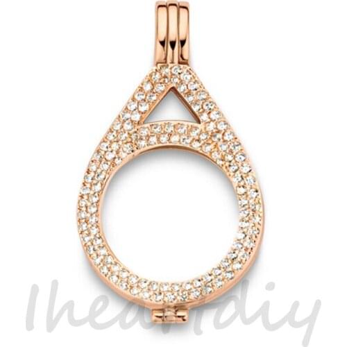 "PRESELL PRODUCT" 2017 My Moneda Pendant Nena DeLuxe Frame Coin Holder with Double Crystal fit 33mm Coin Disc