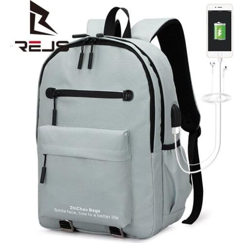 School Bag 2020 Male Backpack Laptop Fit 15.6 Inch USB Recharging Casual Multi-layer Light Weight Mochila Rucksack PRAJNA