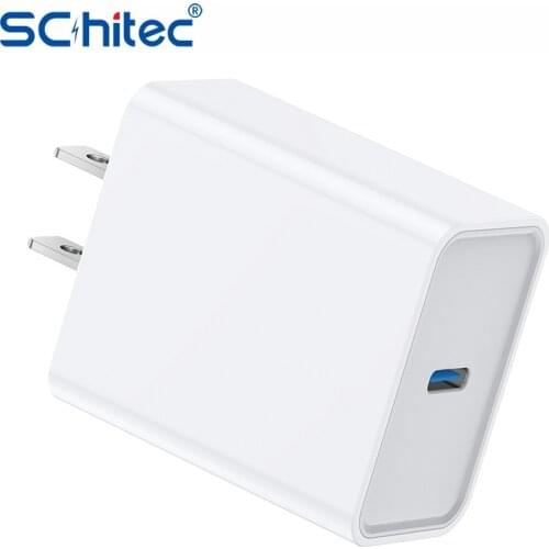 Schitec 18w Pd Charger Us Plug Quick Charge 4.0 3.0 Usb Type c Qc Pd Usb Charger Fast Charger for Xiaomi Iphone Laptop Tablet