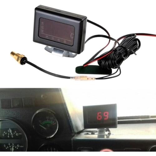 1PC 12V 24V Universal Digital Water Temperature Gauges for Car + Water Temperature Sensor Head Plug For Auto Car Engine Parts