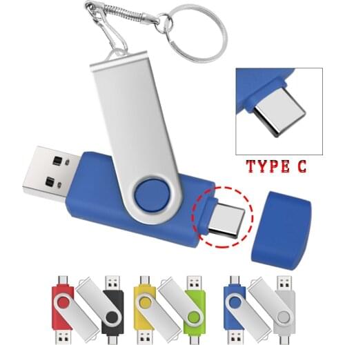 USB 2.0 TYPE C USB Flash Drive 2.0 OTG Pen Drive 256GB 128GB 64GB 32GB 16GB Memoria USB Stick 2 In 1 High Speed Pendrive Gifts
