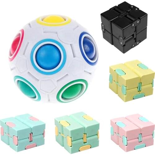 Magic Cube Mini ABS Foldable Infinity Cube for Office Stress Reducer Perfect Finger Anti Anxiety Funny EDC Spinner Toys