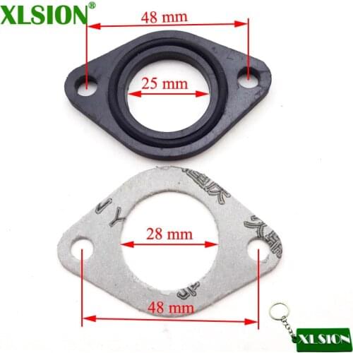 XLSION 25mm Manifold Carburetor Intake Pipe Gasket Spacer Seal For Chinese 110cc 125cc 140cc Engine XR CRF SSR KLX Pit Dirt Bike