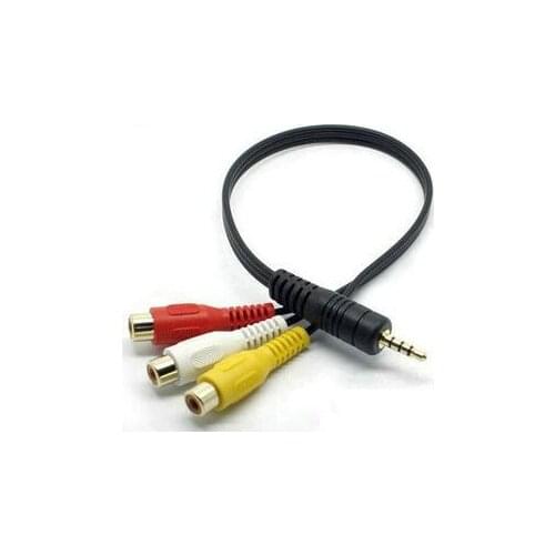 3.5mm AUX Male Plug to 3RCA Female Cable AV Composite Stereo Audio Adapter Cord