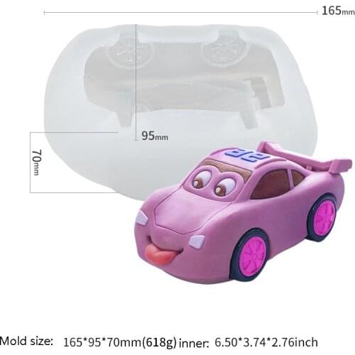 3D Big Cute Sports Car Silicone Chocolate Mousse Cake Mold Baking Pan Cake Decorating Tool Fondant Resin Clay Mould Children Toy