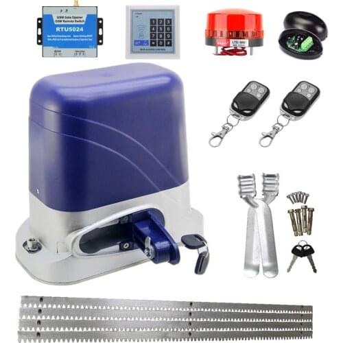 Automatic Electric Gate Opener for 1300KG Sliding Gate Door Garage Operator with 4m Steel Racks WIFI Remote Gear Motor Actuator