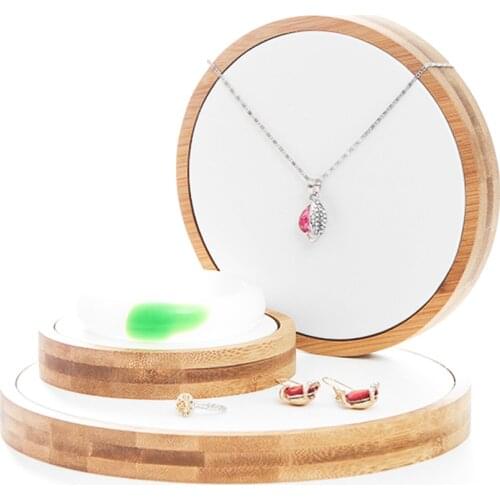 3pcs/Set Bamboo Jewelry Display Stand Holder Showcase Organizer Bracelet Necklace Ring Earring Display For Window Display