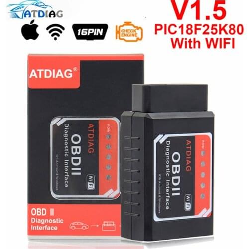ELM327 OBD2 WIFI V1.5 Supports Android/iOS Car Diagnostic Tool With PIC18F25K80 ELM 327 Diesel Cars Code Scanner