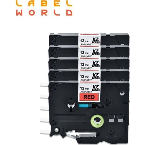Label World TZe-431 label tape Black on red label ribbon Compatible for brother P-TOUCH label printer 12mm tze 431 ribbon 5pack
