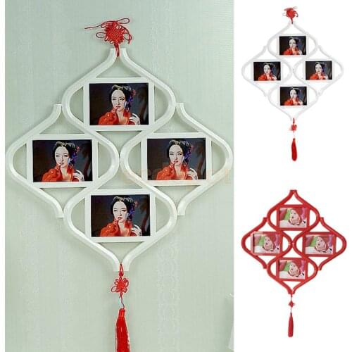 4 Grid Collage Fmaily Photo Frame Multi Display Art Pictures Wedding Home Wall Hanging Decor