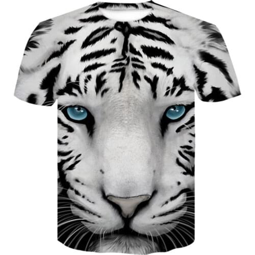 King Of Beasts Tiger graphic t shirts Summer Ferocious Animal Pattern Men t-shirt Casual Hip Hop Harajuku 3D Print T-shirt Tops