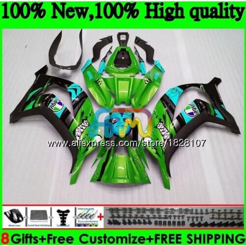 Injection For KAWASAKI ZX-10R 1000CC ZX1000 ZX 10 R 26BS.71 ZX 10R 1000 ZX10R 16 17 18 2016 2017 2018 Shark green OEM Fairings