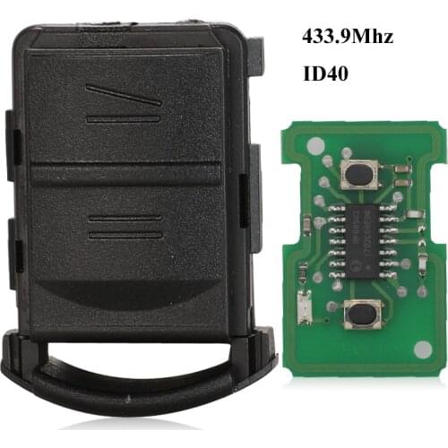 Jingyuqin 2Buttons Car Key For Vauxhall Opel Corsa C Combo Tigra Meriva Agila Remote Key Fob 433Mhz ID40 Chip 5WK4 8668