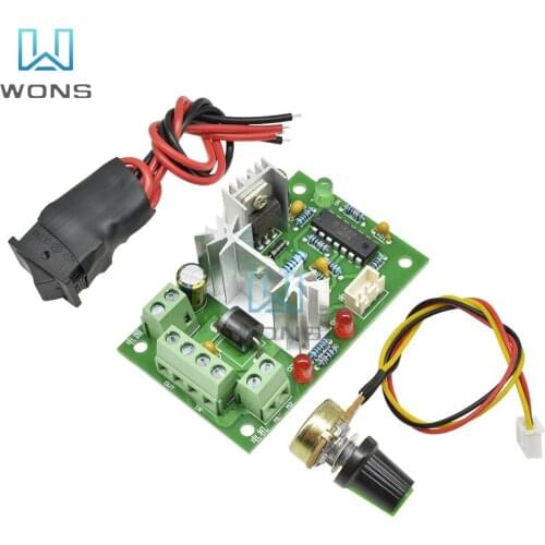 L0371 6-30V 80W 10A High Torque Adjustable PWM Speed Regulator Control Switch Potentiometer Reversible DC Motor Speed Controller