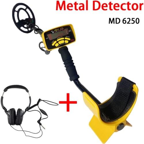 MD-6250 Underground Metal Detector Gold Digger Pinpointer Gold Treasure Finder Metal Detector Waterproof Search Coil MD6250