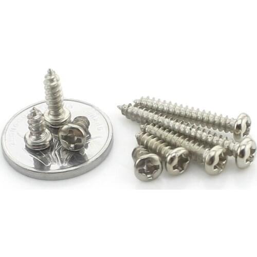 Micro cross round pan head tapping screws M2*12