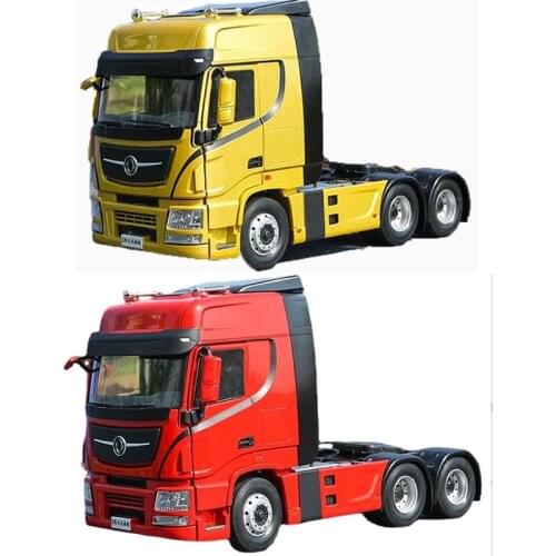 Simulation Alloy Car Model Dongfeng Tianlong Flagship Tractor Truck Collection Ornaments Birthday Present Gifts Boys Toys