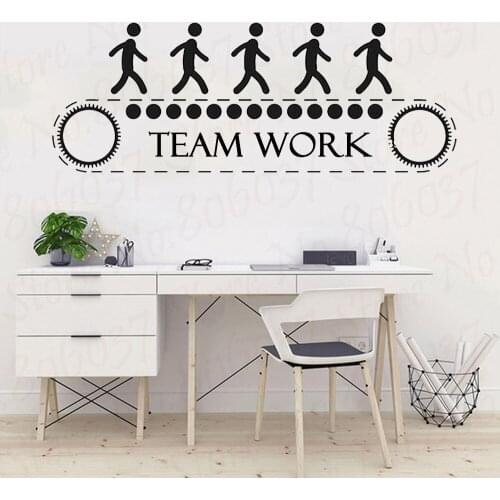 Teamwork Murals Vinyl Wall Decal For Office Room Team Work Business Art Wall Stickers Creative Interior DIY Decorative WL834