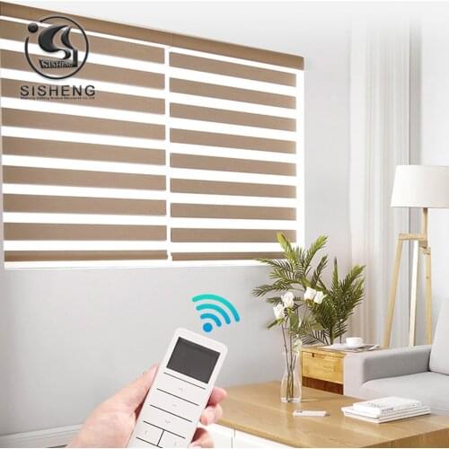 New life Canada and American style Electric Motorized roller zebra blinds for house