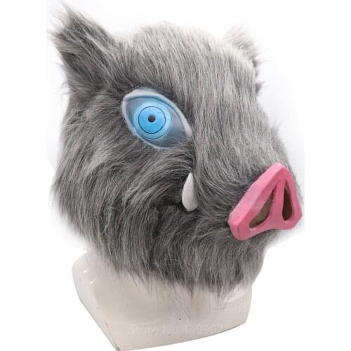 Anime Pig Demon Slayers Blade Anime Costume Cosplay Hair Wig Warm Cosplay Accessories 2 Colors Pig Headwear Japanese Cartoon