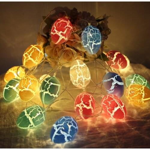 Easter Cracked Egg Shape String Light Energy Saving Battery Powered Lamp Decor