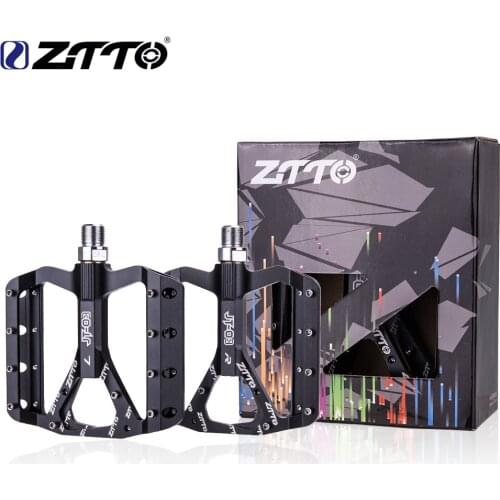 ZTTO MTB CNC Aluminum Alloy Bearings Pedal Bike flat Pedal Road Gravel bike lightweight 10 pins pedal for XC AM JT03
