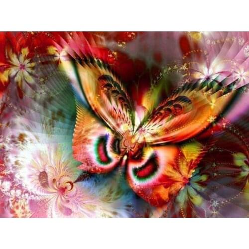 Full Square Diamond 5D DIY Diamond Painting "Colorful butterfly" Embroidery Cross Stitch Rhinestone Mosaic Painting Decor