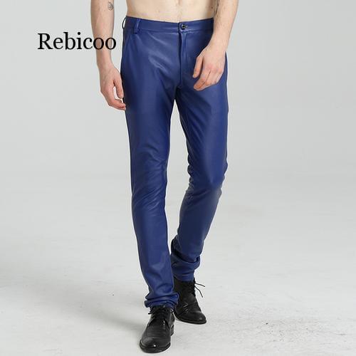 Rebicoo Mens Leather Pants