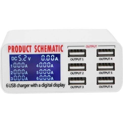 SUNSHINE PRODUCT SCHEMATIC Multi USB Fast Charge 6 PORT MODEL: 896 6 QC3.0 Replacement Part Repair
