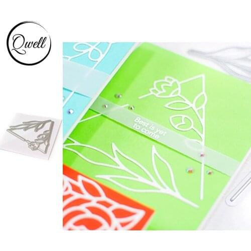 QWELL Leaves Triangle Metal Cutting Dies for Scrapbooking and Card Making Paper Embossing Craft New 2020 die cuts