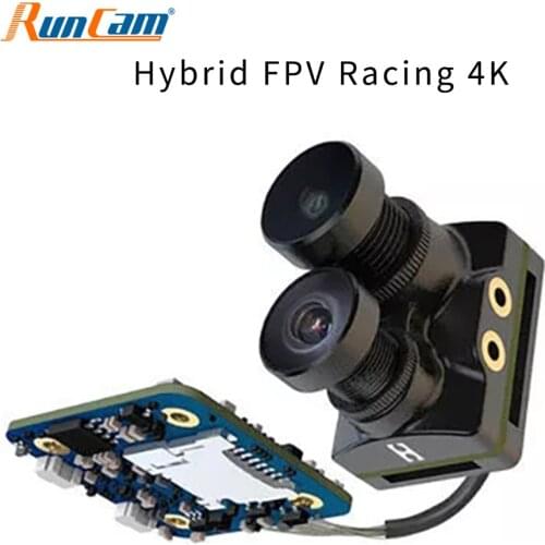 RunCam Hybrid 4K 30fps FOV 145 Degree HD Recording DVR Dual Lens Mini FPV Camera Low Latency Single Board for RC Drone