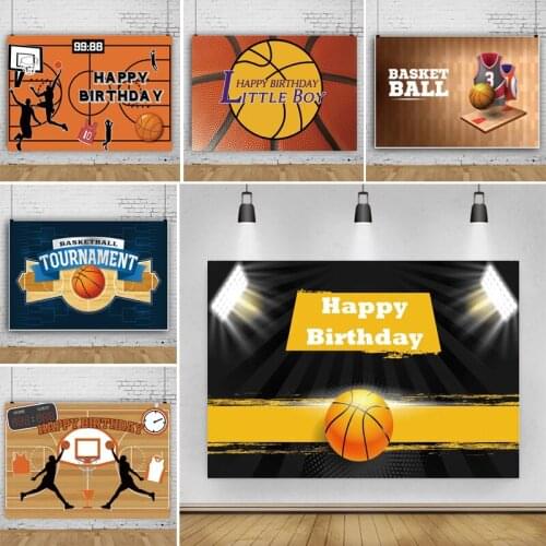 Basketball Theme Party Birthday Backdrop Photoshoot Personalized Name Baby Shower Party Wallpaper Decorations Vinyl Backgrounds