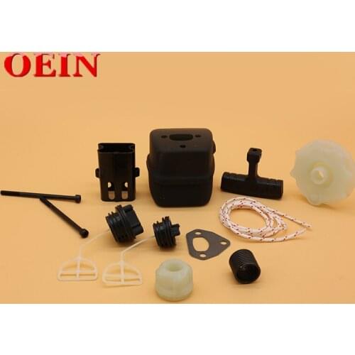 Exhaust Muffler Bolt Gasket Pulley Fuel Oil Cap Kit Fit HUSQVARNA 137 137E 142 142E Garden Chainsaw Replacement Parts