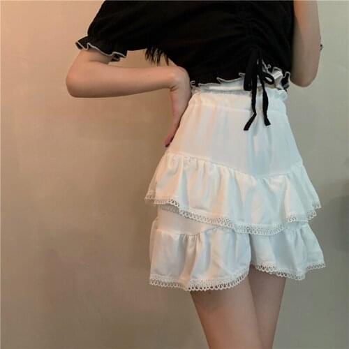 Skirt Temperament Cake Skirt White Skirt Female Summer New Korean Style High Waist Thin A-line Skirt Short Skirt