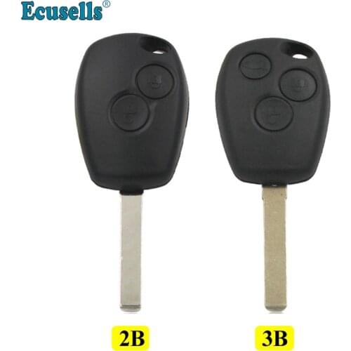 2/3 button smart remote key shell case fob for Renault Clio III Kangoo Master Twingo Trafic Modus VA2 uncut blade