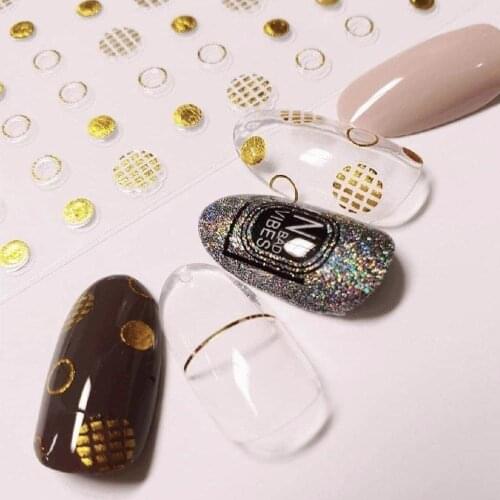 3d nail art sticker CB series CB-127 point series Black White Gold Silver letters s decal template diy nail tool decorations