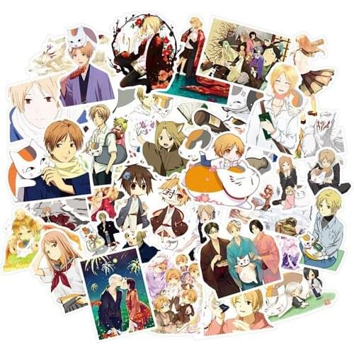 50PCS Anime Sticker Natsume Yuujinchou Sticker Suitcase Pack Graffiti Scrapbook Waterproof Skateboard Animes Stickers Kids Toys