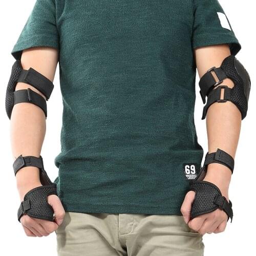 6 Pcs/Set Skating Cycling Protective Gear Knee Pads Elbow Protectors Wrist Guard Armor Outdoor Sports For Kids Men Women