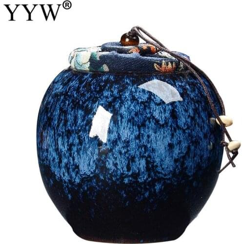 60ml And 90ml Crack Mini Ceramic Tea Pots Vintage Portable Durable Creative With Lid Cans For Household Or Kitchen Storage Jar