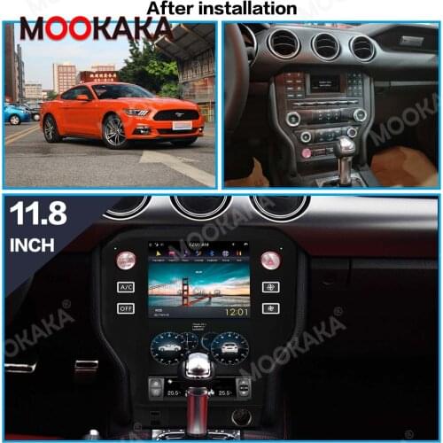 Tesla Screen Android PX6 For Ford Mustang 2015 - 2019 Car Multimedia Player Stereo Radio DSP CARPLAY GPS Navigation Head Unit