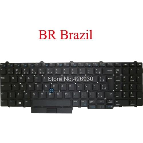 BR Keyboard For DELL For Latitude E5550 5550 E5570 5580 7510 3510 M3510 3520 7520 7720 7710 Brazil SN7232 SG-63300-40A Pointing