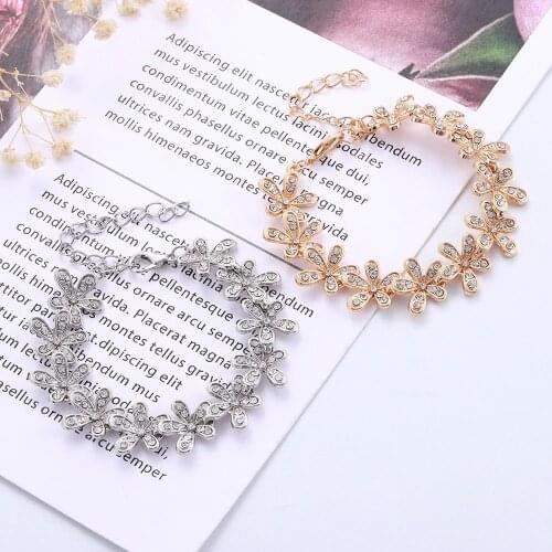 Luxury Zircon Snowflake Bracelet High Women Pop Jewelry Bracelet Temperament Charming Accessories Summer Small Fresh Bracelet