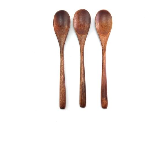 Wooden Spoon Cutlery Creative Eco-friendly Handmade Spoon Honey Sugar Soup Rice Dessert Spoon Fork Kitchen Cooking Wooden Spoons