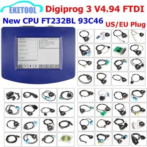 [ES/PL Ship] DIGIPROG 3 V4.94 Original CPU FTDI Digiprog3 Digiprog 3 V4.94 Mileage OBD Version&Full Cables Packages