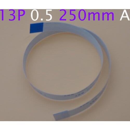 1-2pcs FFC FPC flat flexible 13pin cable 0.5mm pitch 13 pin forward Length 250mm 25cm Width 7mm 13p Ribbon Flex Cable